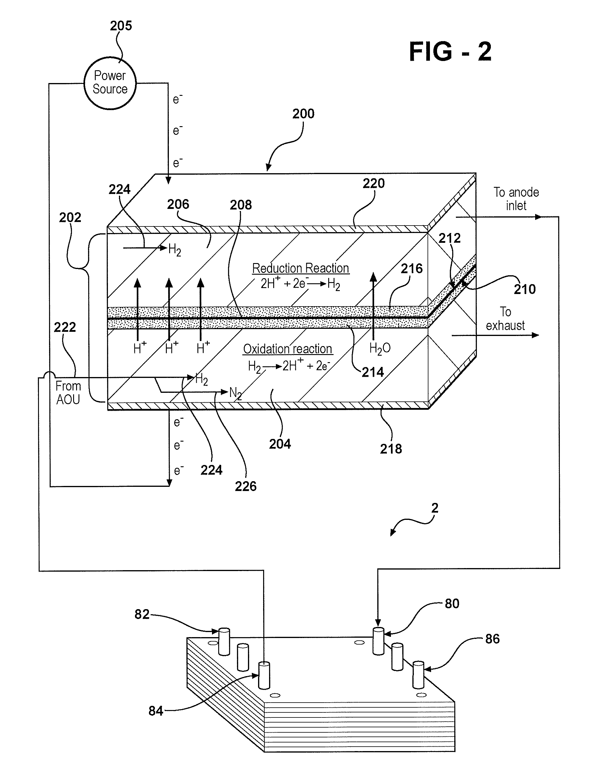 Recovery of inert gas from a fuel cell exhaust stream