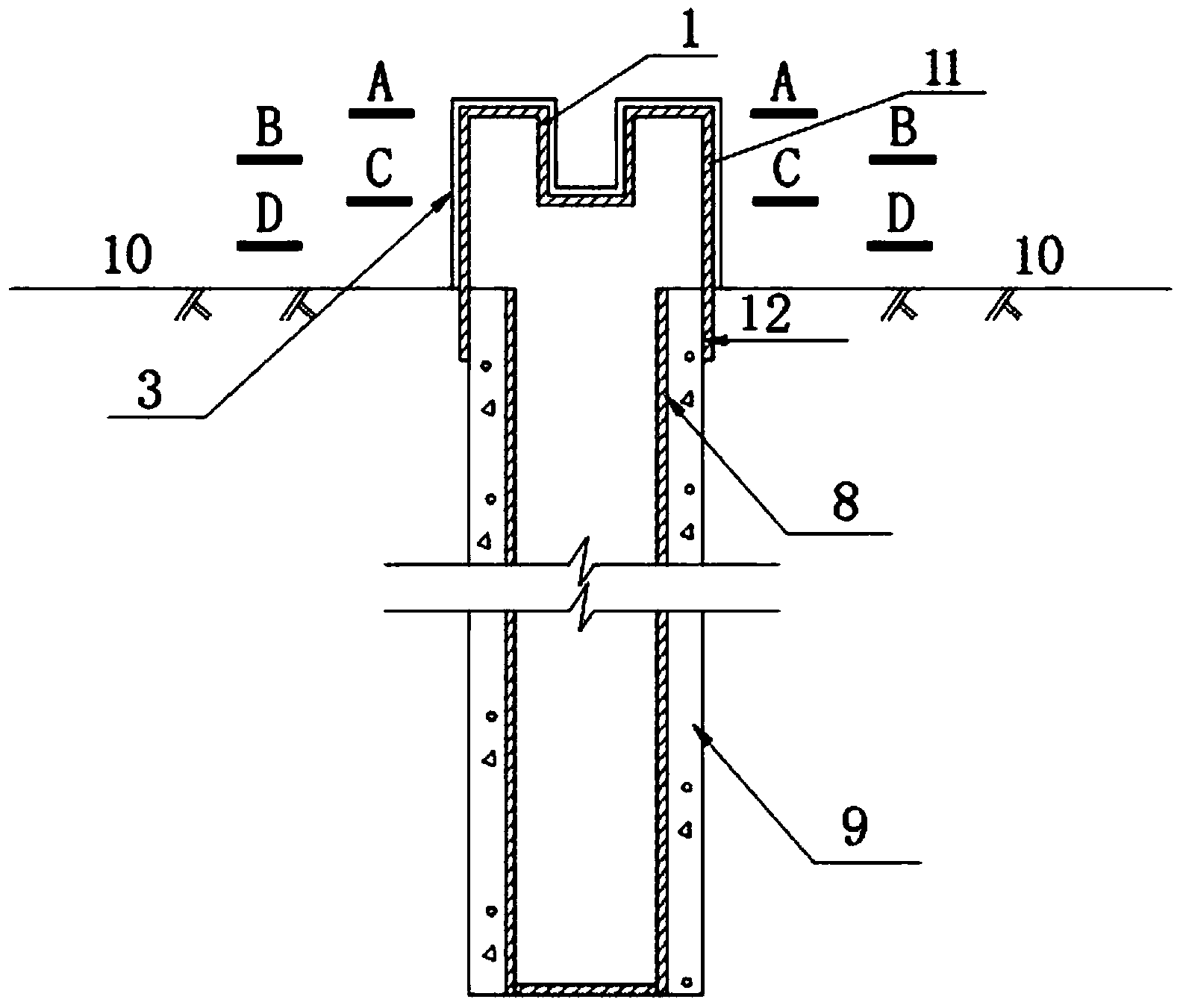 Wellhead device for round inside and outside water inflow self-infiltration inverted filter recharge well