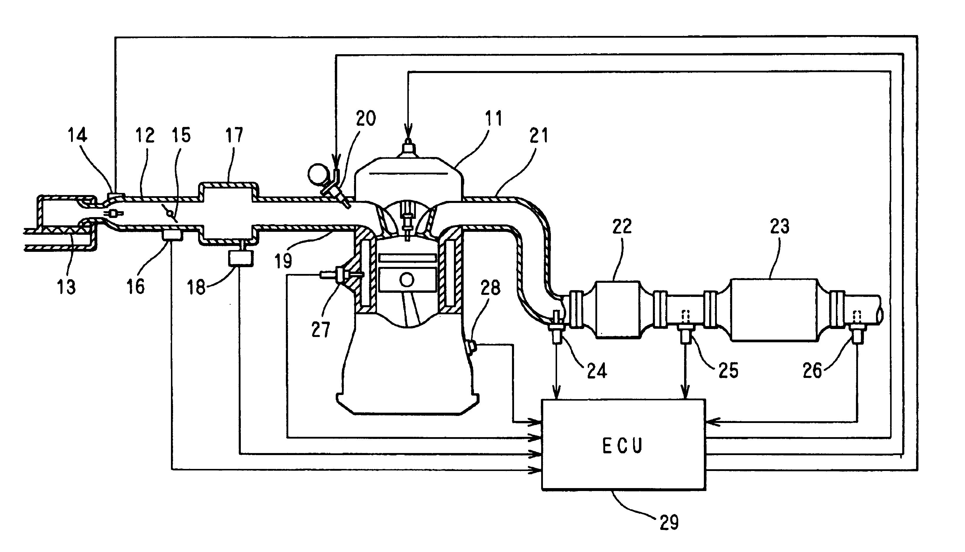 Exhaust gas purifying system for internal combustion engines