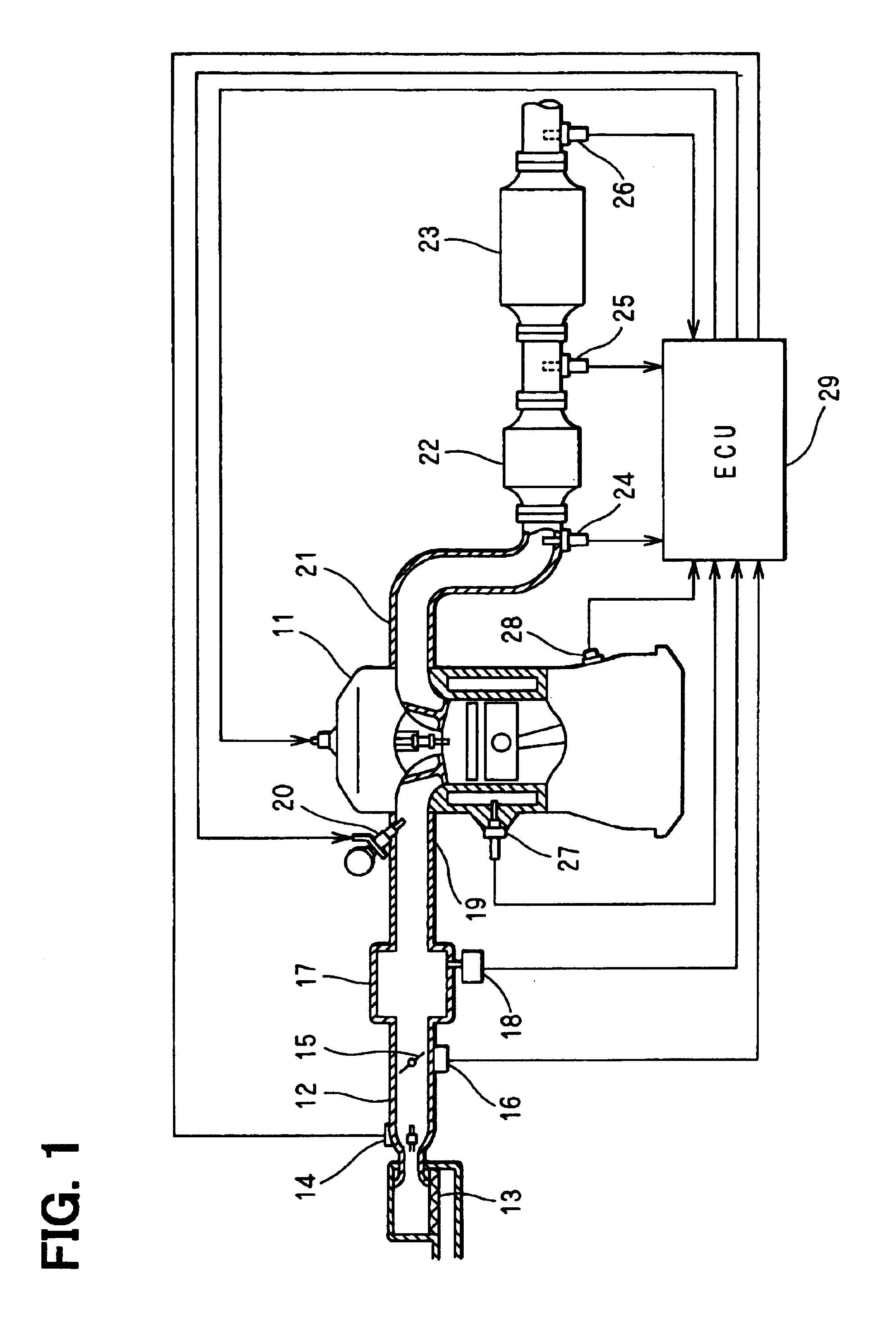 Exhaust gas purifying system for internal combustion engines