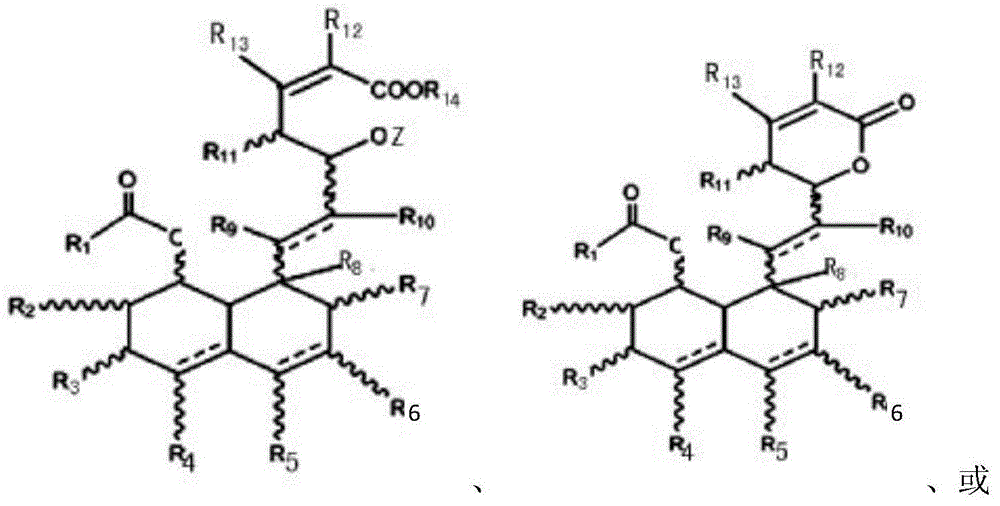 Polysubstituted phenanthrene ring statin lactone dehydrated compounds and application thereof