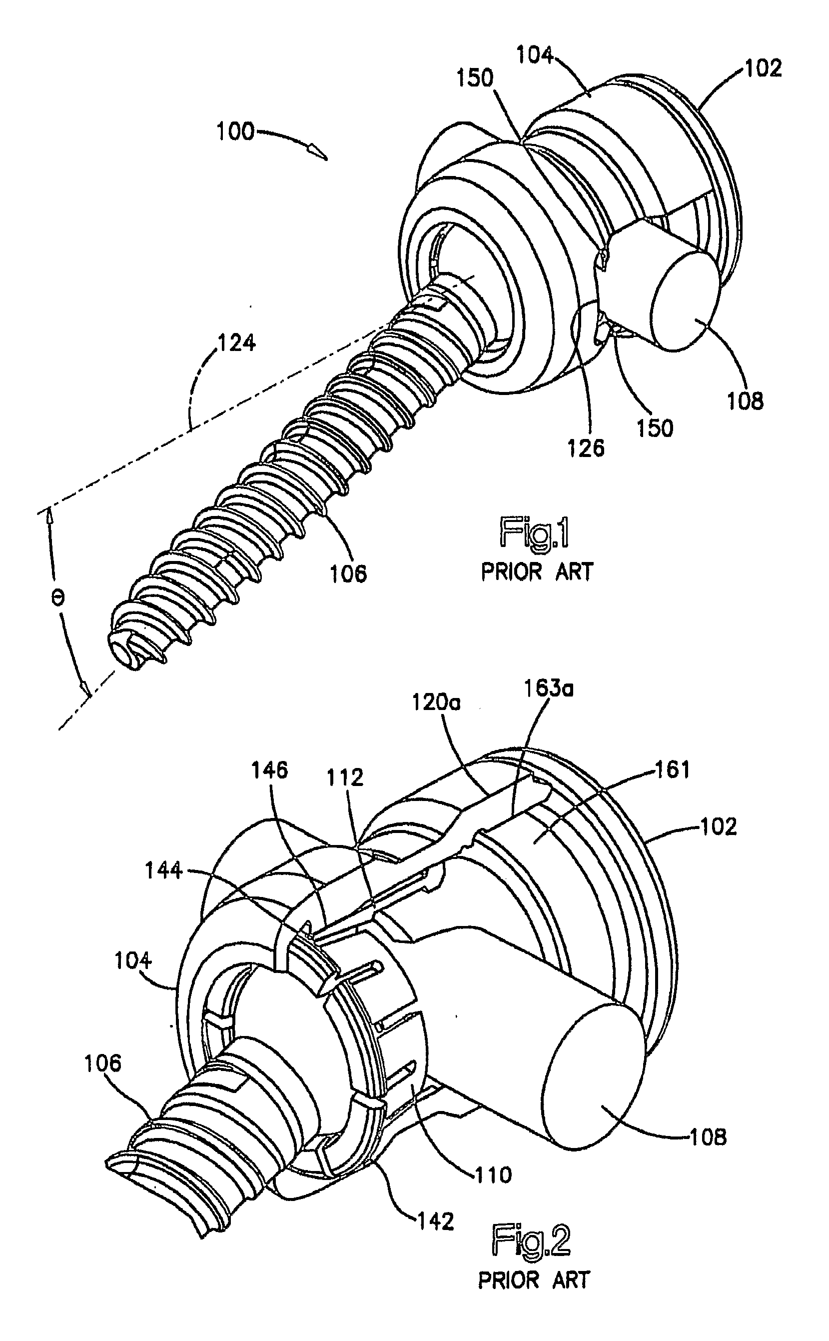 Polyaxial bone anchor with headless pedicle screw