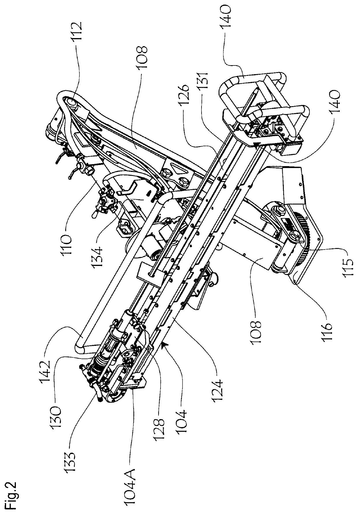 Self-supporting pneumatic hammer positioner with universal joint