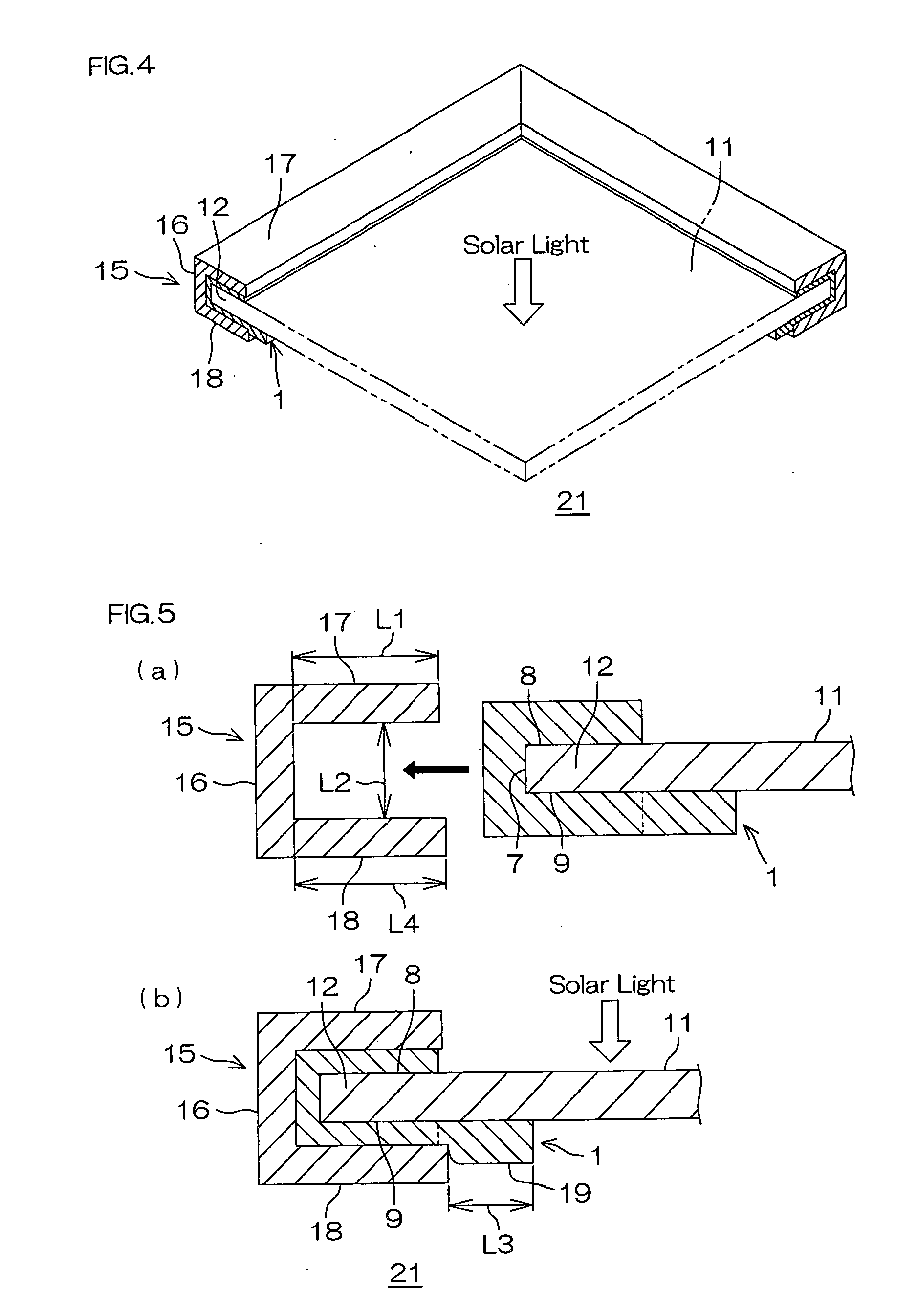 Sealing member for solar cell panel and solar cell module