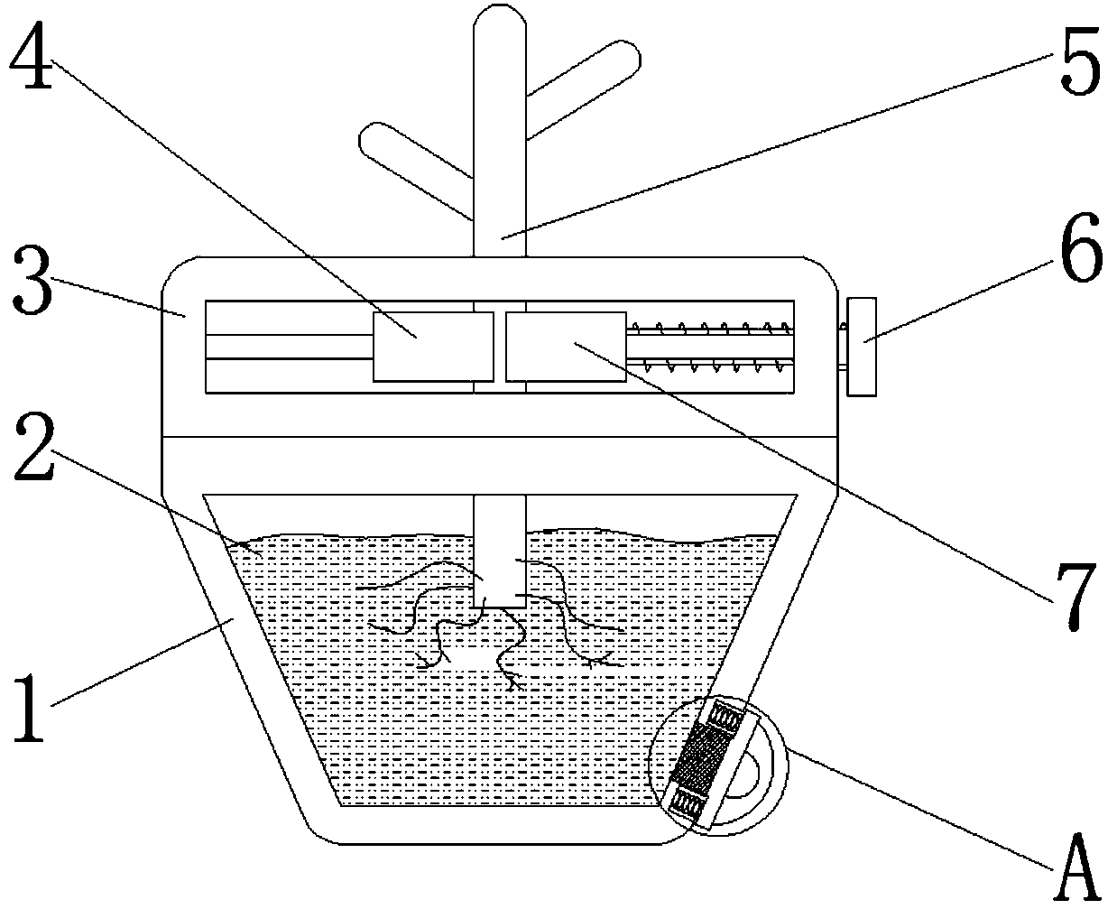 Adjustable planting device for soilless culture