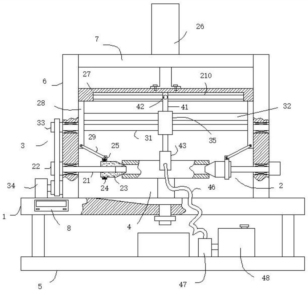 A pipe clamping and spraying equipment