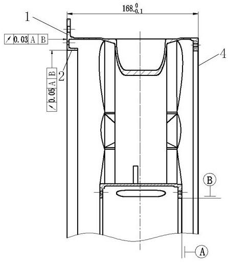 A method for repairing cracks on the mounting edge of a load-bearing frame with inclined supports