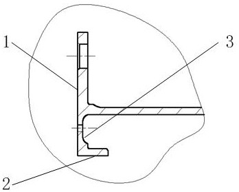 A method for repairing cracks on the mounting edge of a load-bearing frame with inclined supports