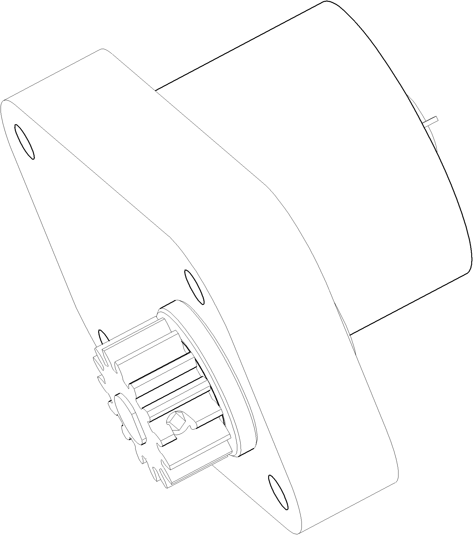 Fixed connection structure between gear and gear shaft