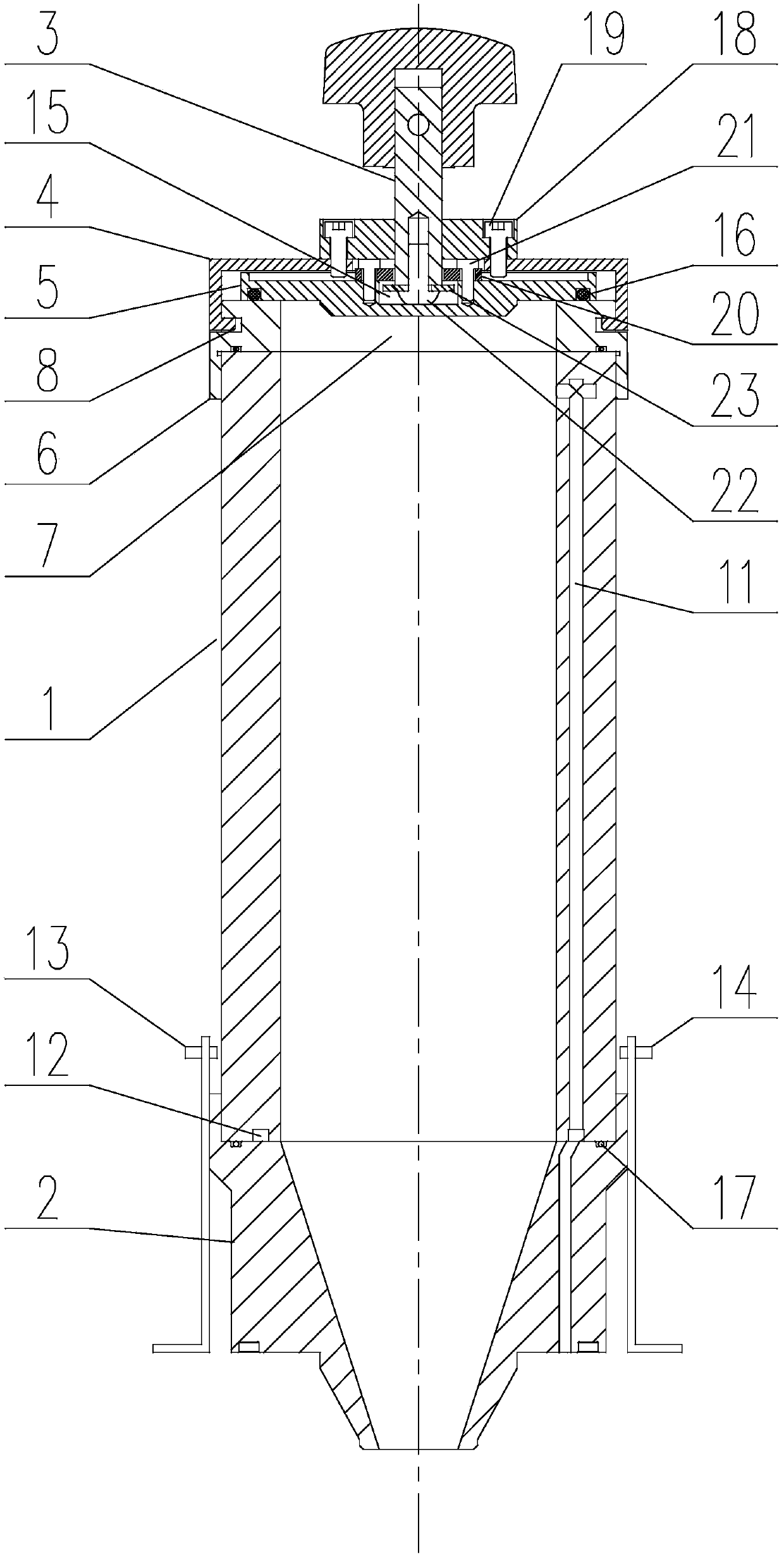 Transparent powder barrel device applied to additive manufacturing