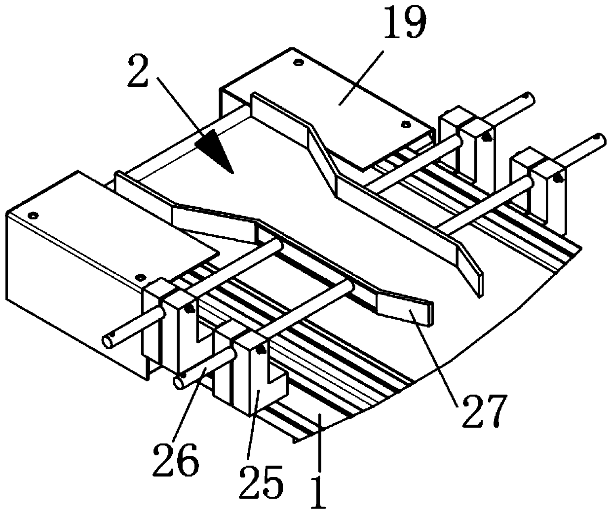 A sorting and sorting device for parts