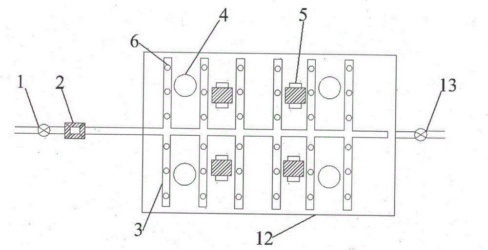 Vertical flow artificial wetland aerobic denitrification system for intermittent operation