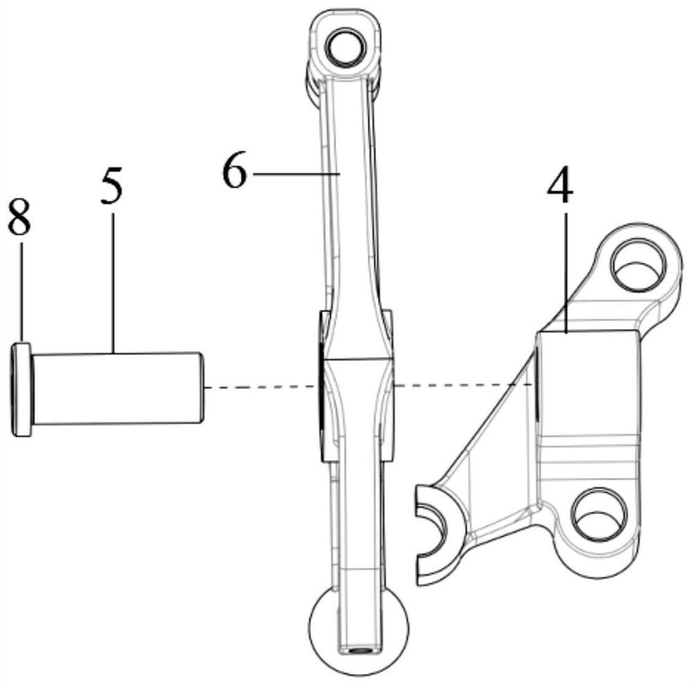 Valve mechanism rocker arm mounting device and aviation piston engine