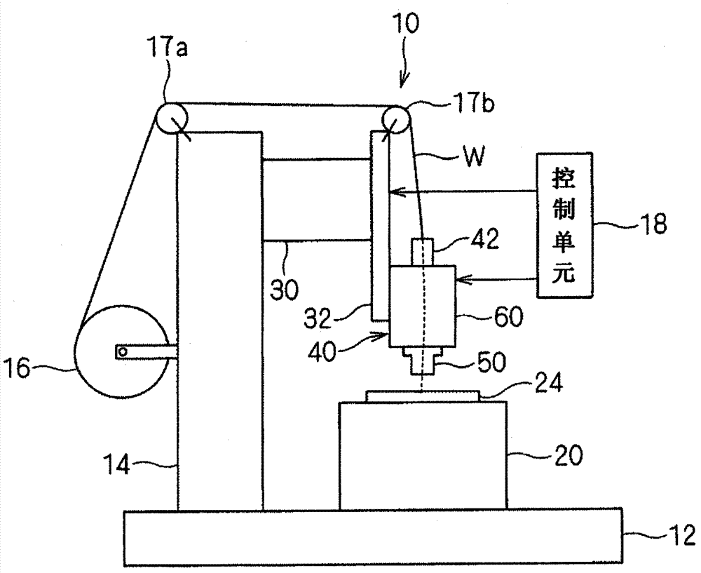 Electric wire laying head device, and electric wire laying apparatus