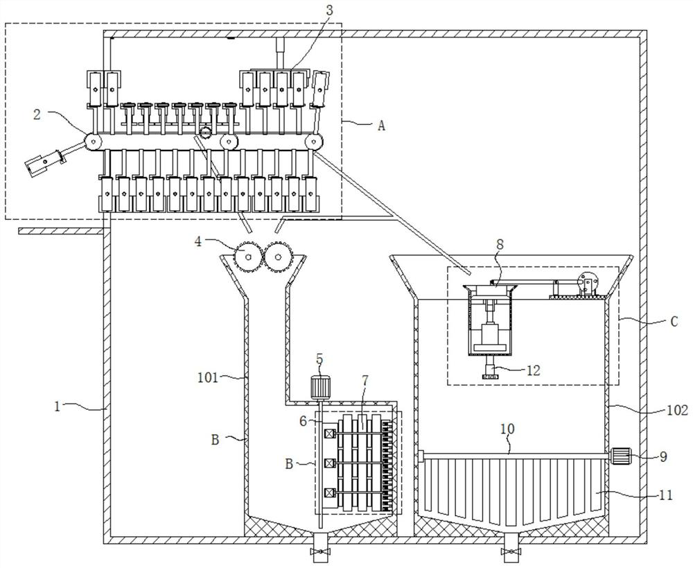 Agricultural straw treatment device