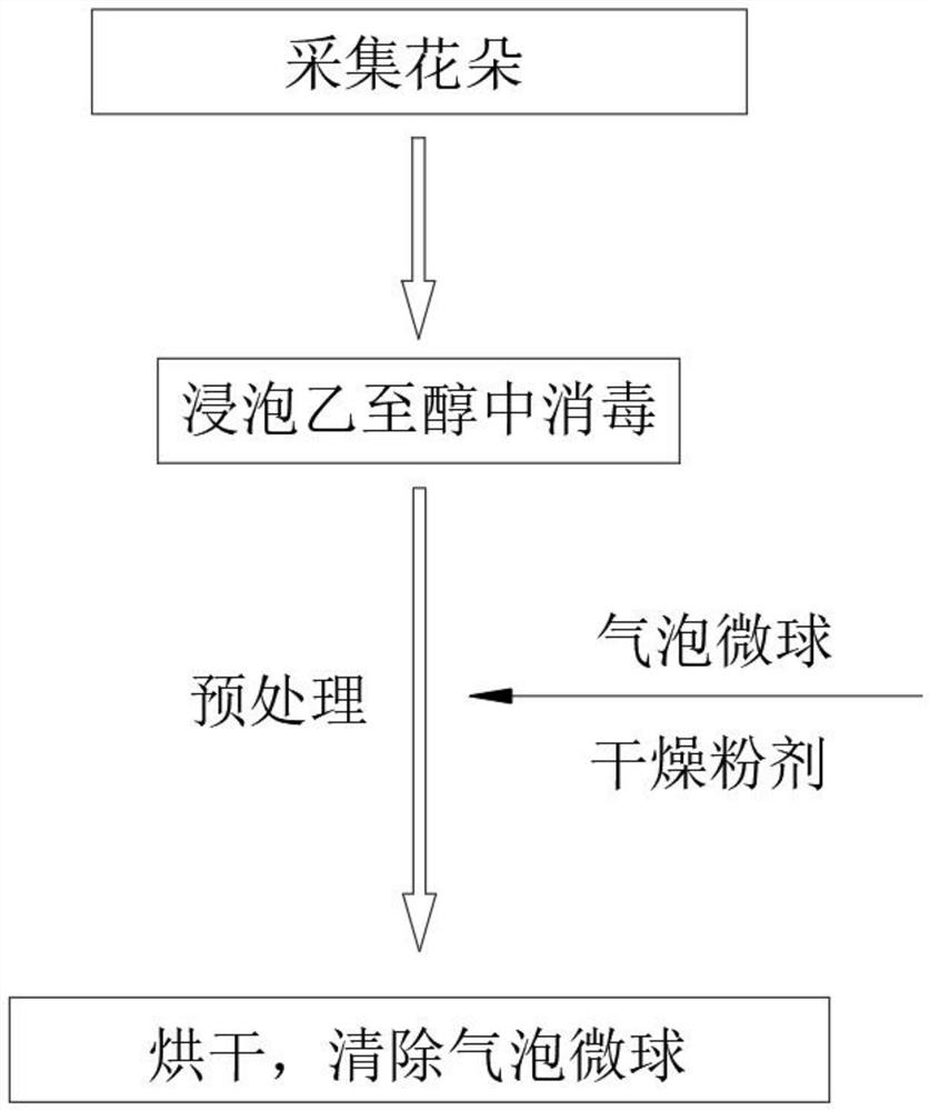 Dried flower preparation process