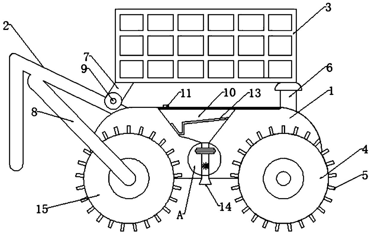 Agricultural environmental protection machine for greenhouse