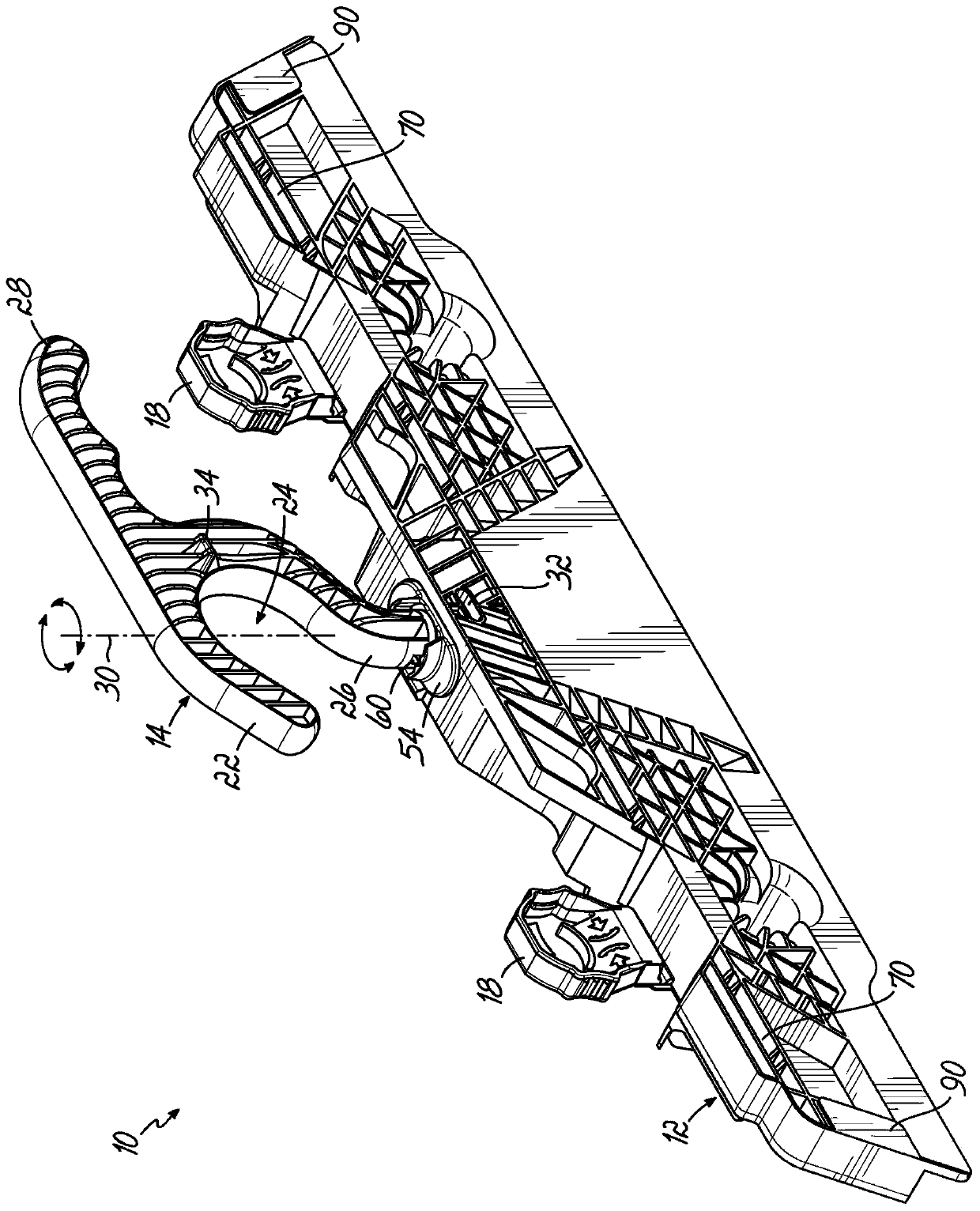 Hanger for displaying floor mats