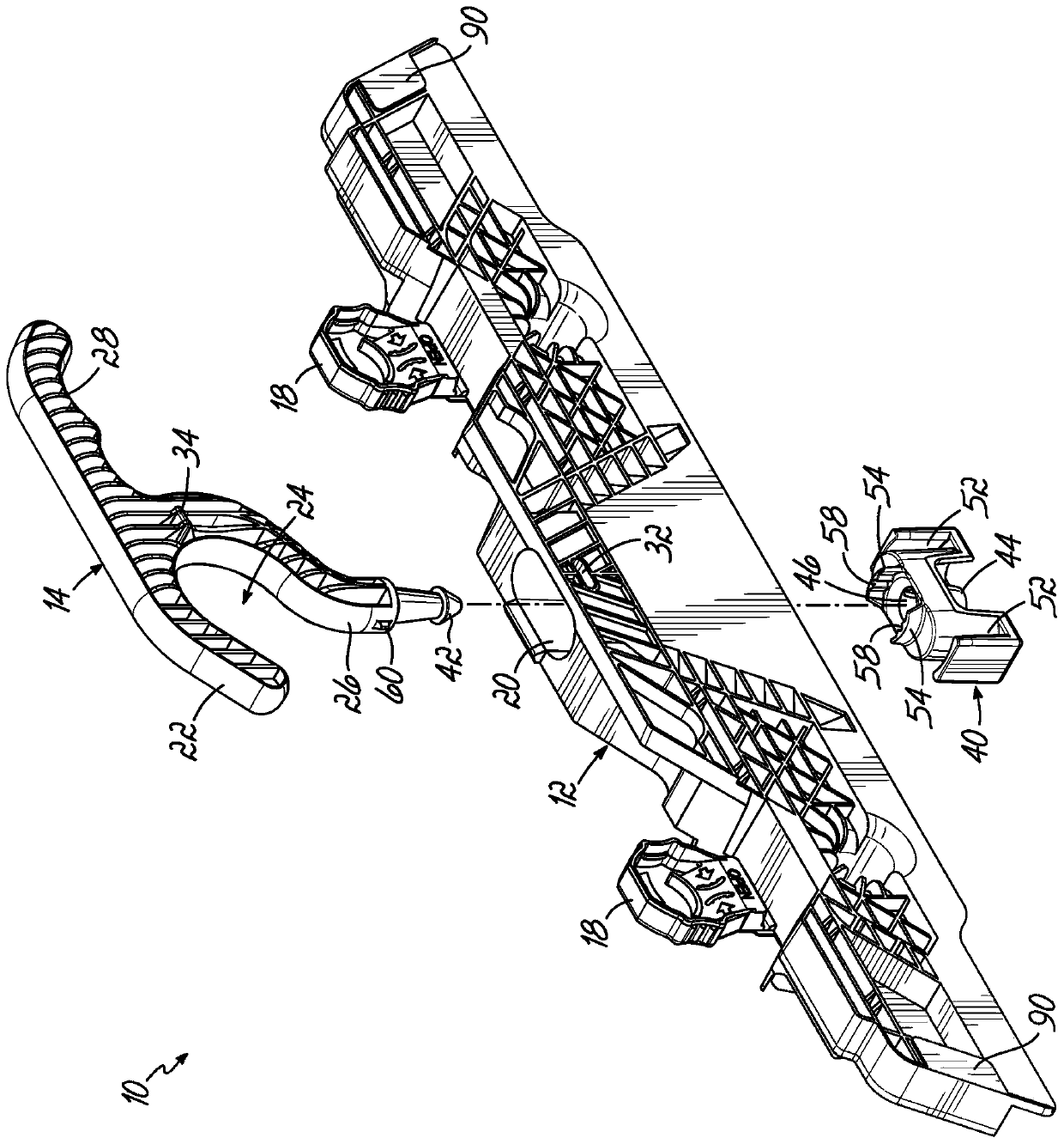 Hanger for displaying floor mats