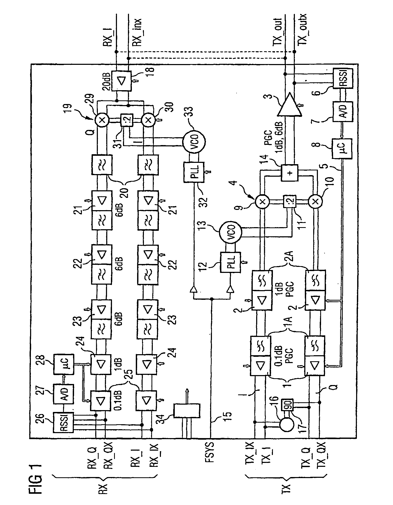 Amplifier arrangement and method for calibrating an amplifier arrangement