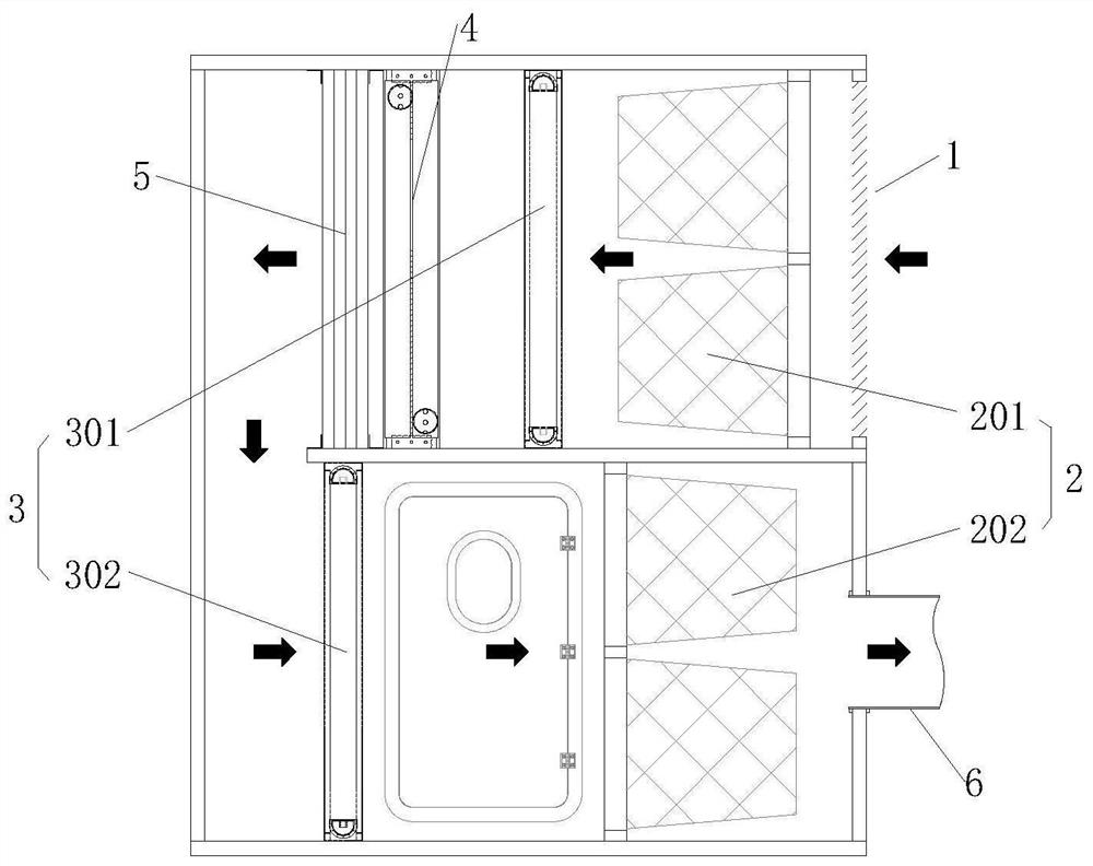 Air treatment system and method for cooling resin slices