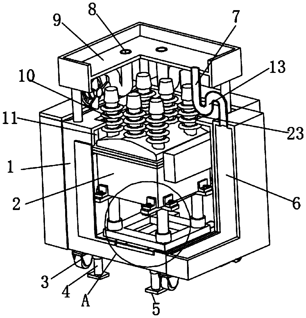 Mounting mechanism for high-voltage circuit breaker