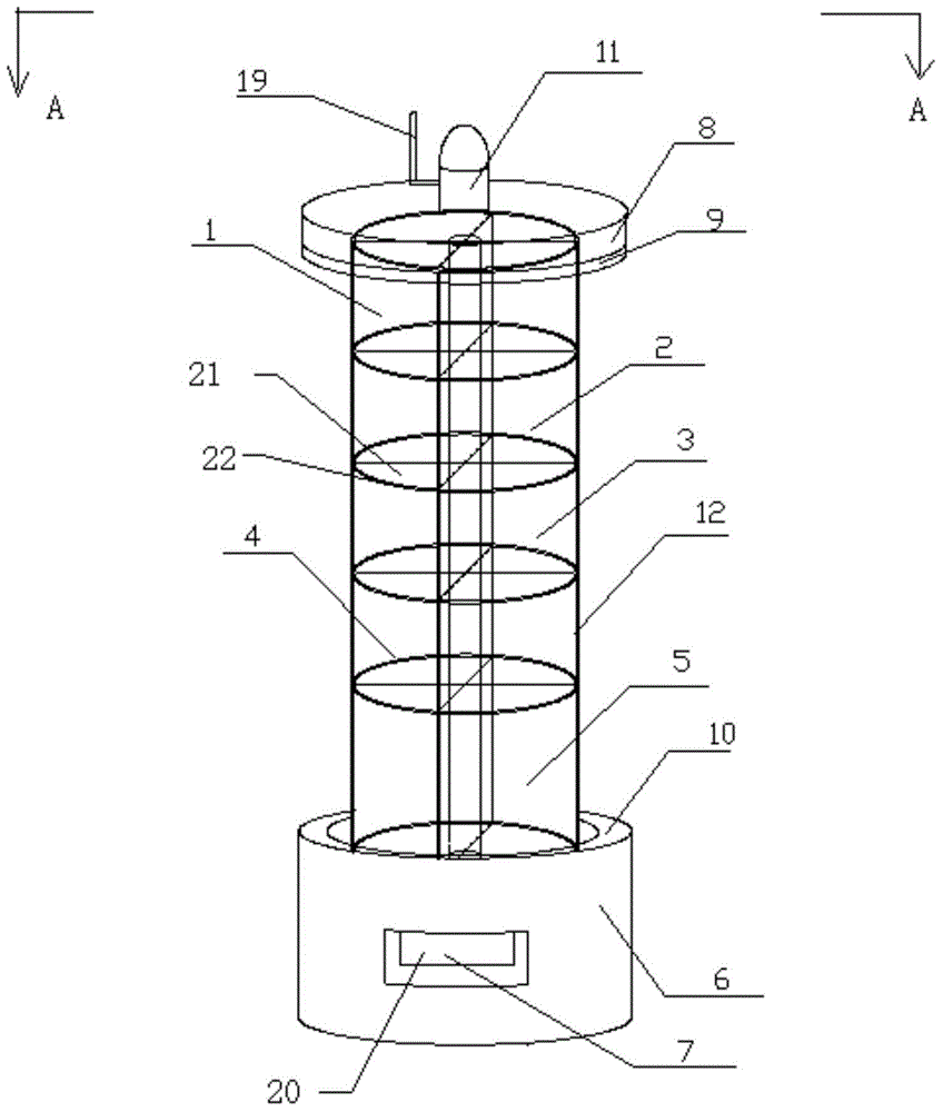 Stereoscopic rotary showcase for holding artworks