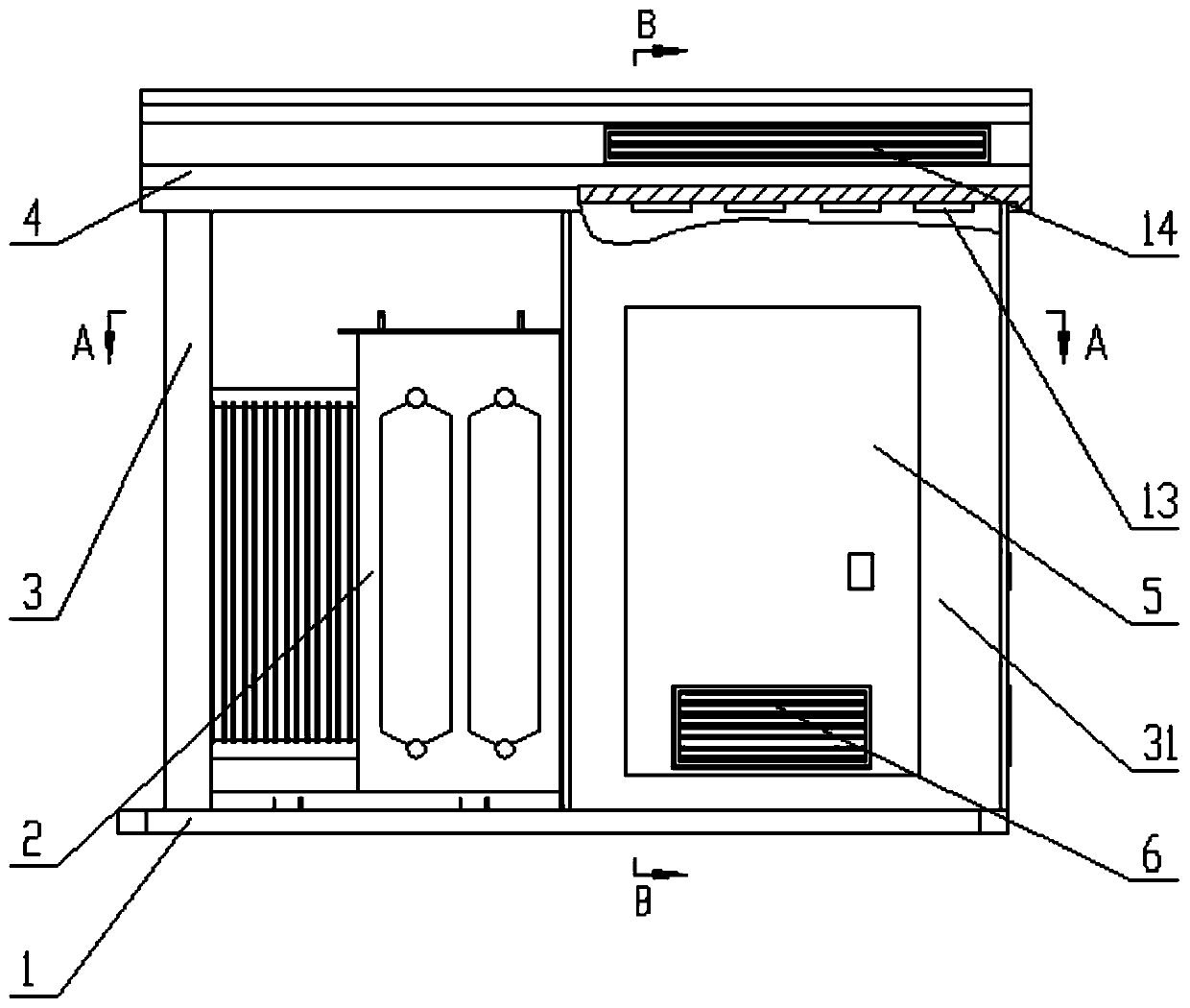 Semi-open pre-assembled substation