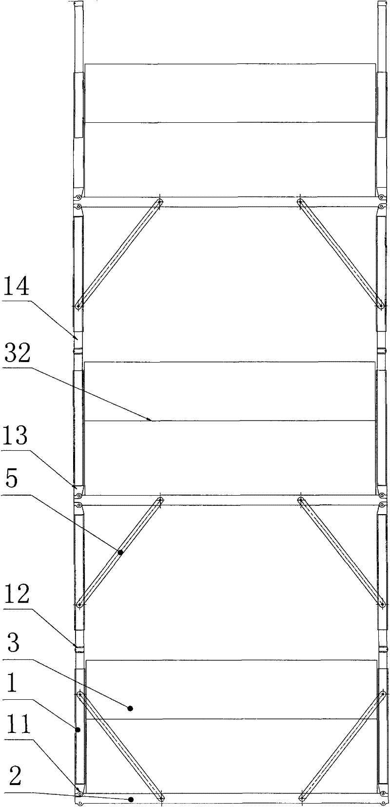 Folding type scaffold and use method thereof