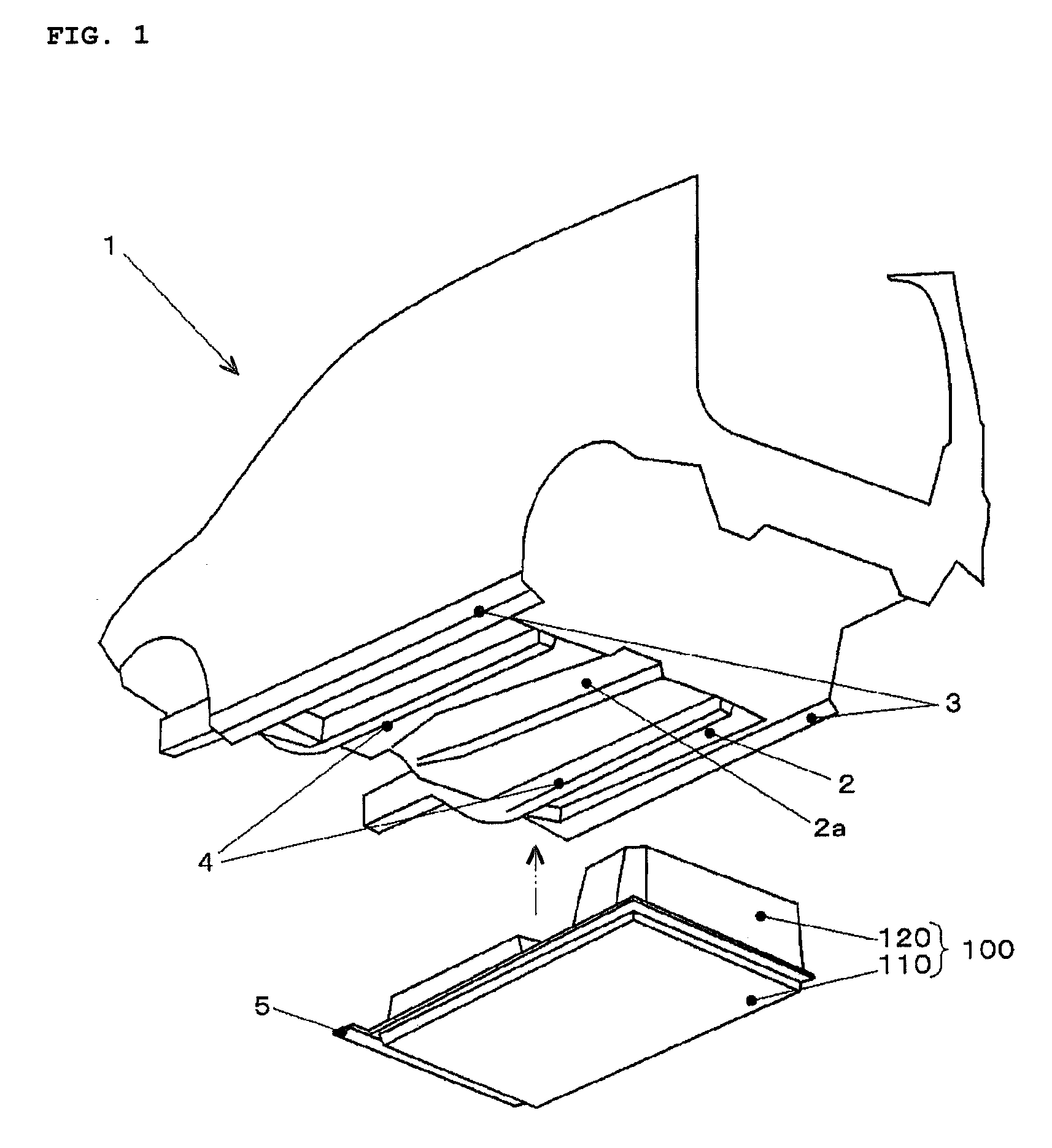 Battery mounting structure for vehicle
