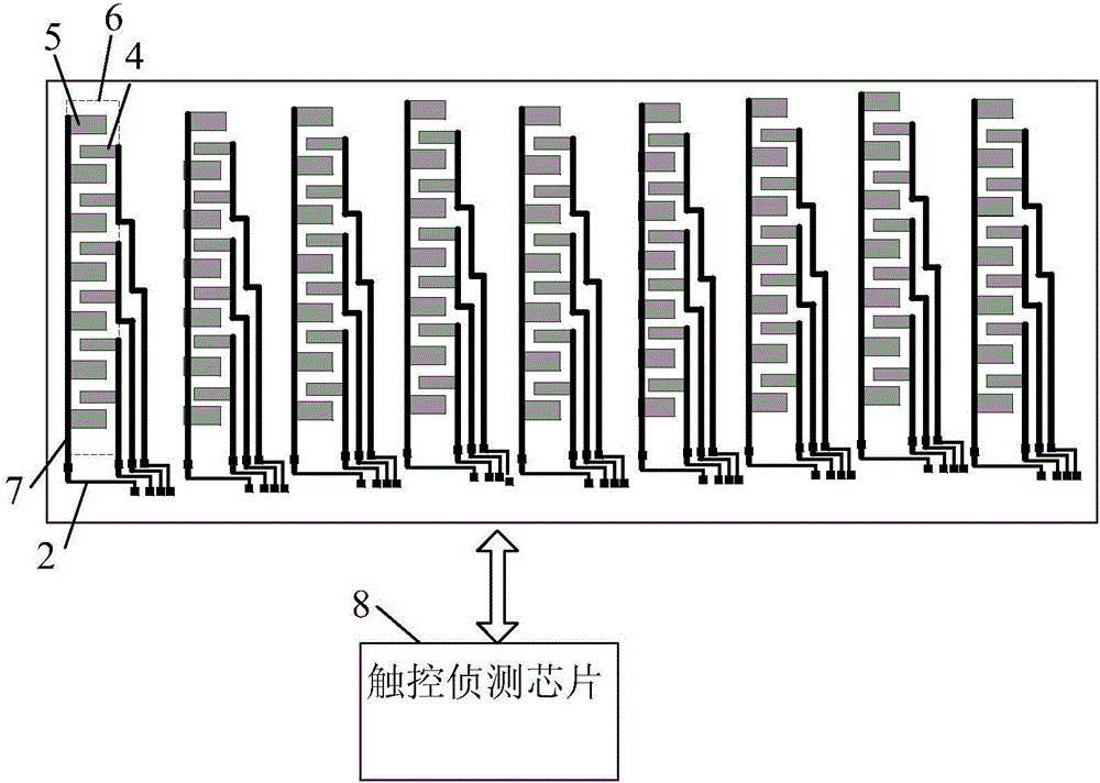 Touch liquid crystal display panel and device
