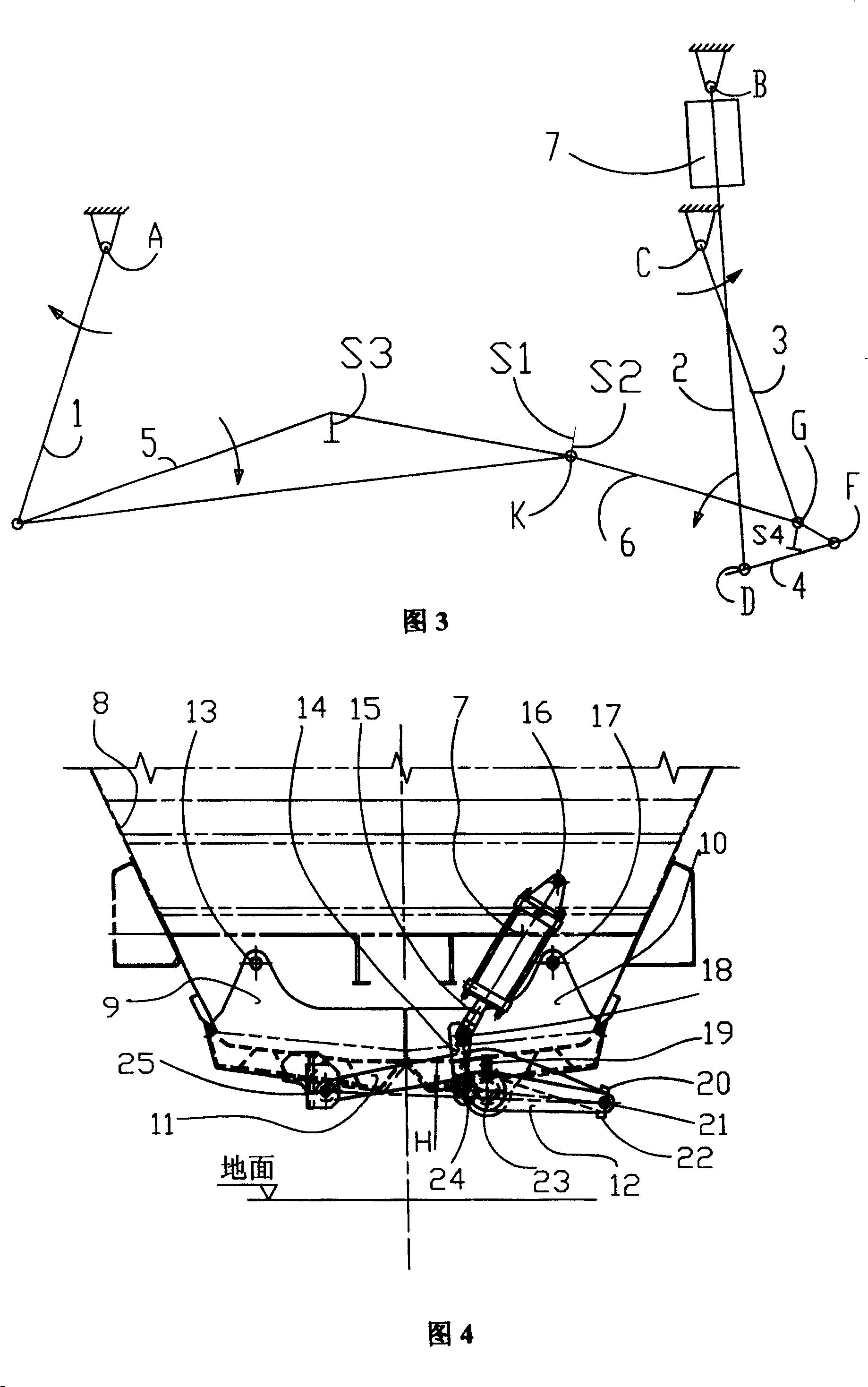 Method and device for opening and closing discharging door