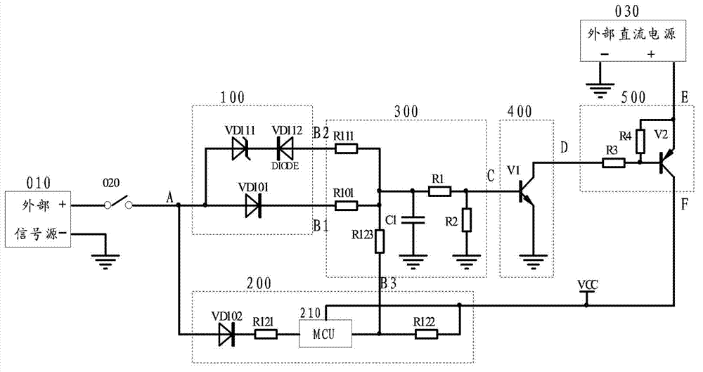 Power supply electronic switch circuit capable of being automatically controlled and completely powering off