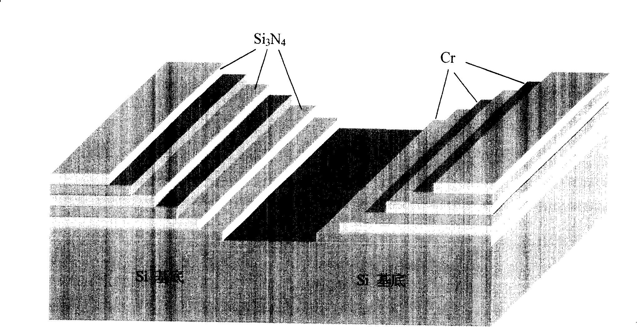 Preparation method of nano multi-step height sample plate