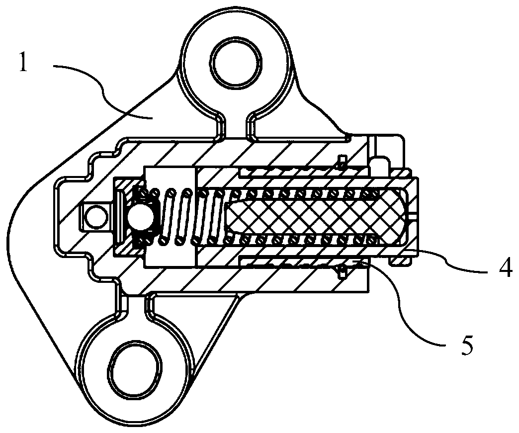 Tensioner and engine assembly