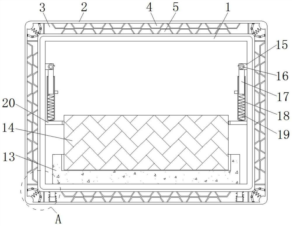 Mechanical part loading and transporting box with anti-rust protection structure