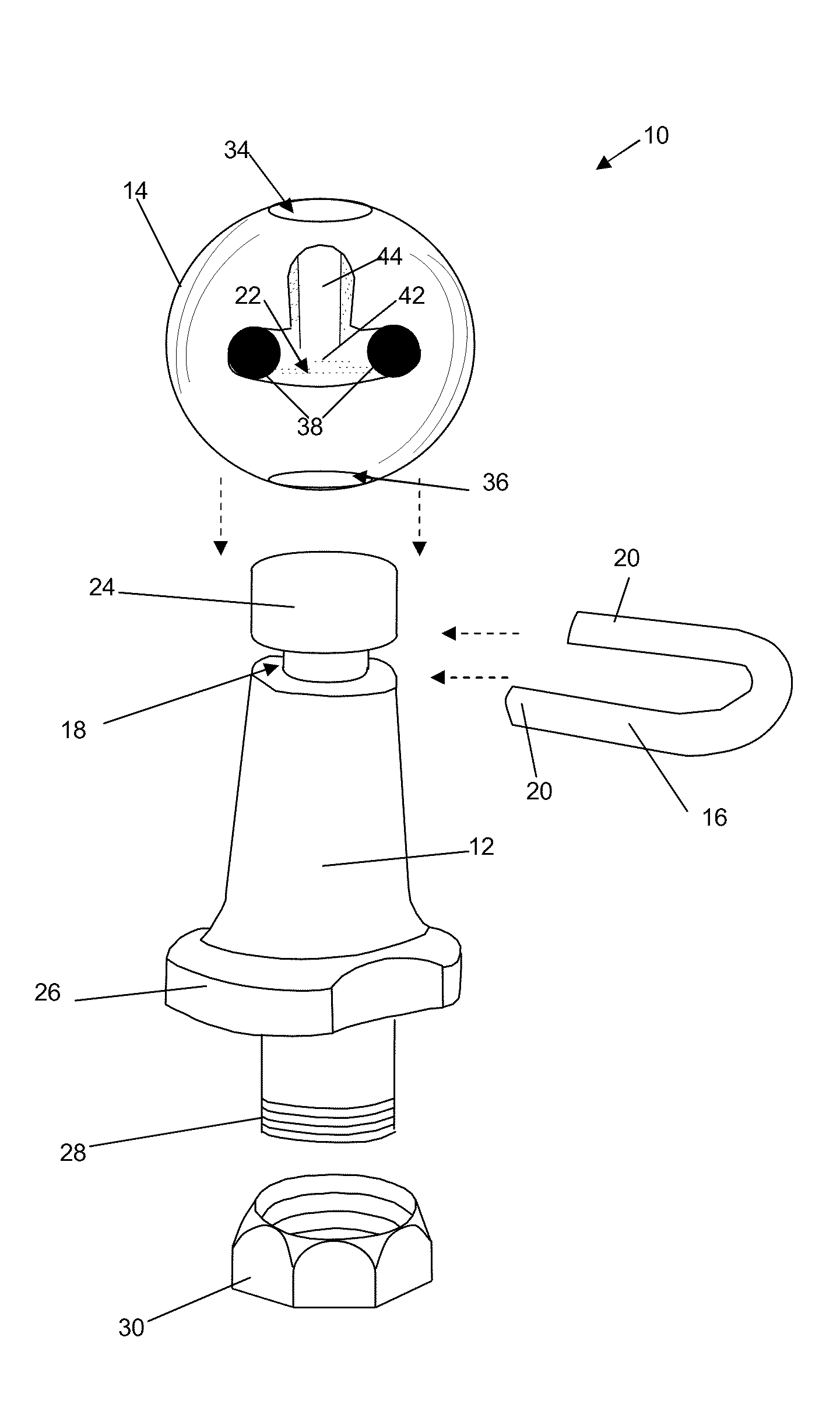 Interchangeable hitch ball