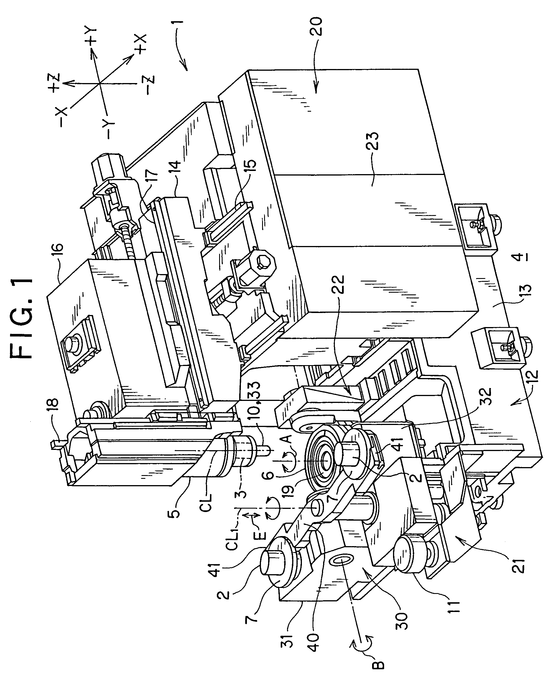 Multi-axis turning center and turning method