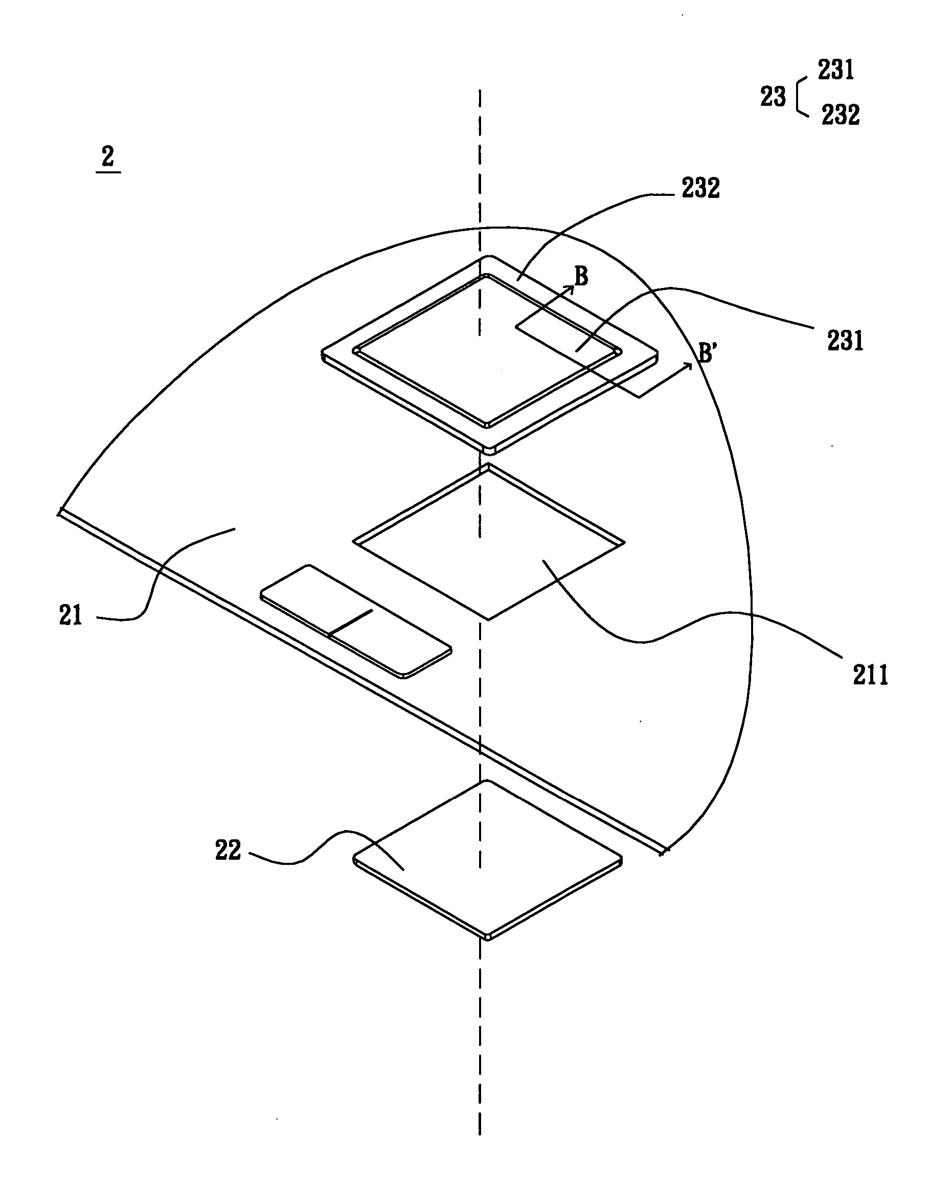 Electronic device with touching unit