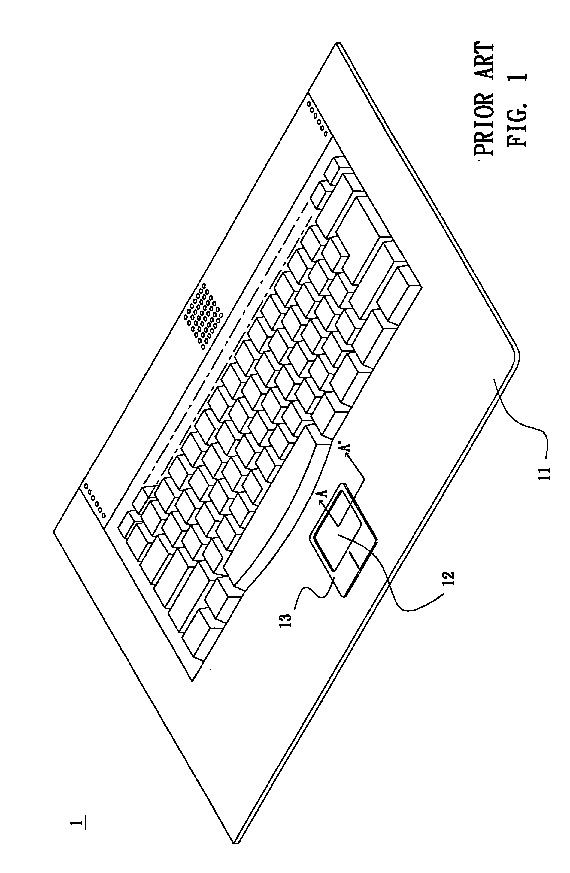 Electronic device with touching unit