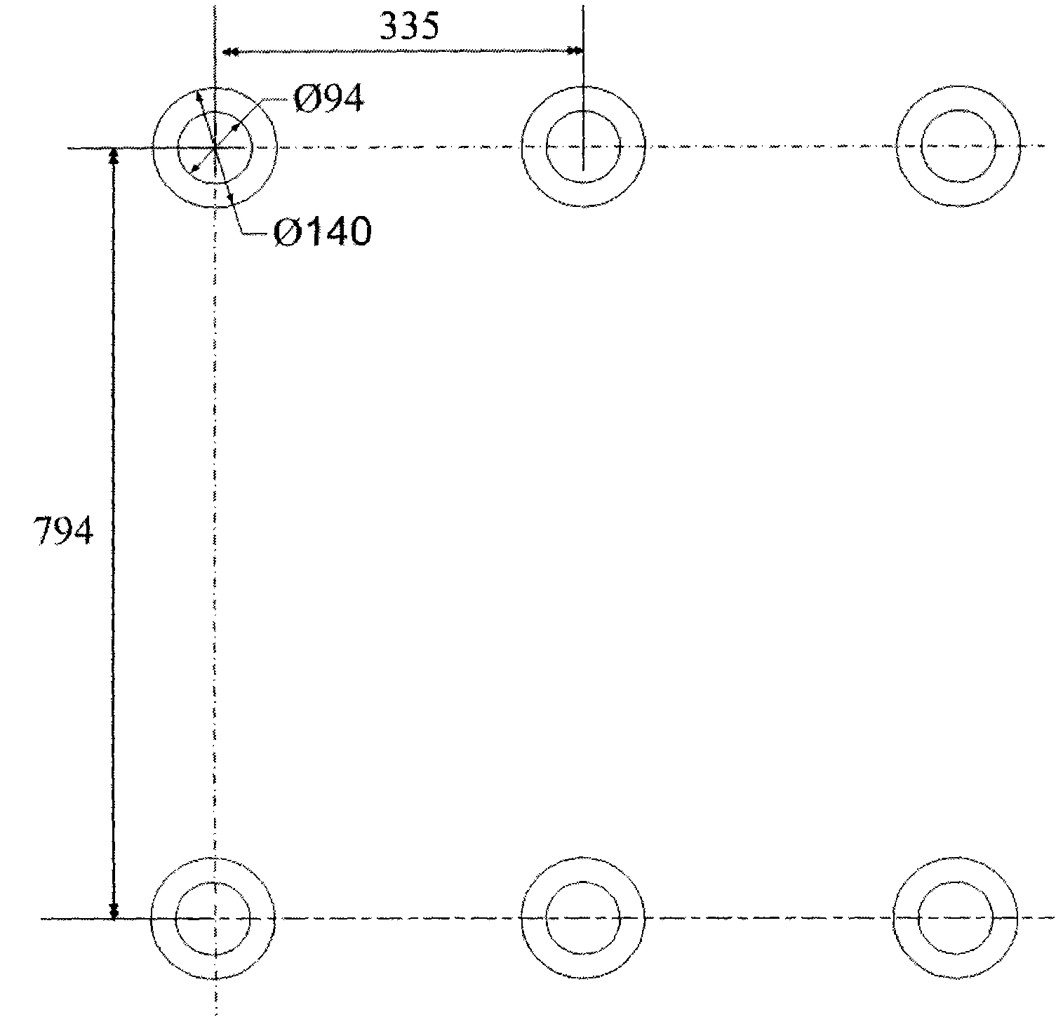 Bridge type tool for measuring high-precision camera mounting surface