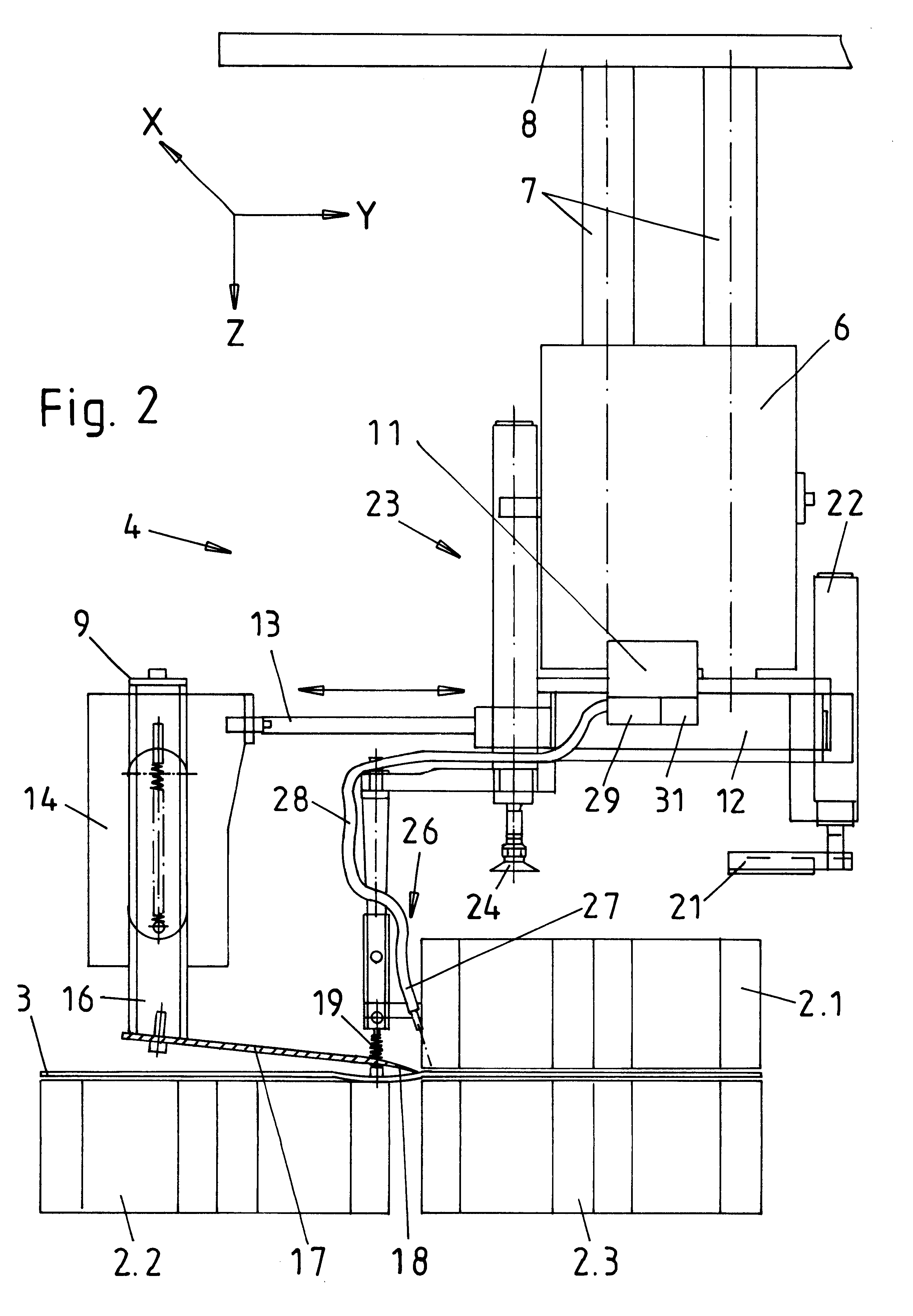 Method and apparatus for depalletizing commodities