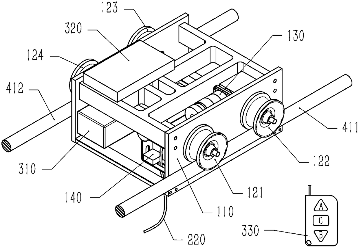 High-altitude ropeway walking protector