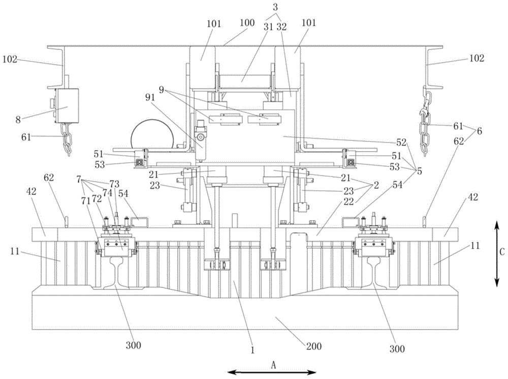 Railway ballast cleaning device used for tamping wagon and tamping wagon