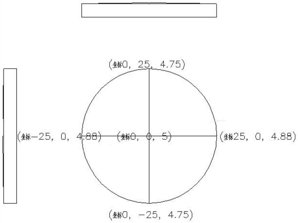 Quartered lens for laser beam shaping and laser beam shaping system and method