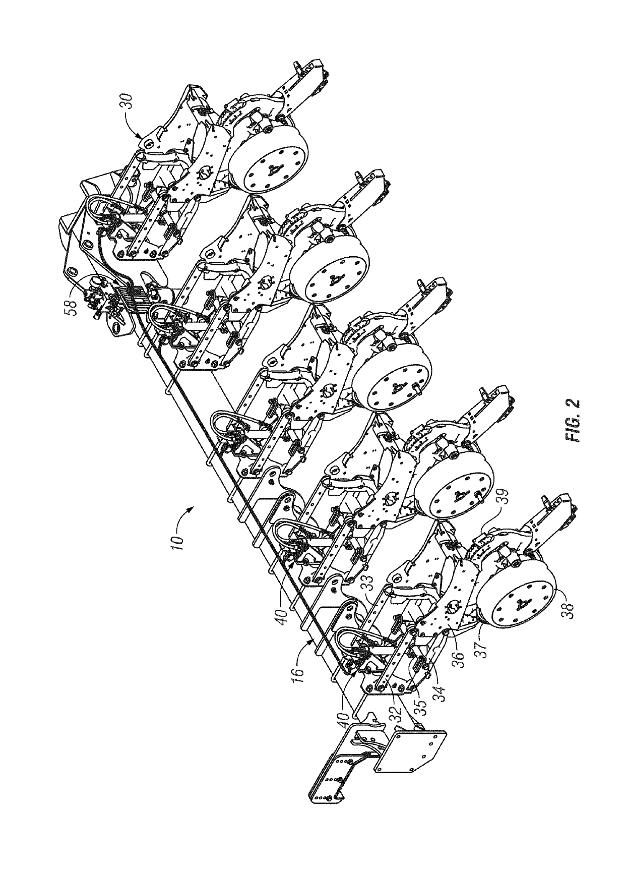 Systems, methods, and apparatus for controlling downforce of an agricultural implement