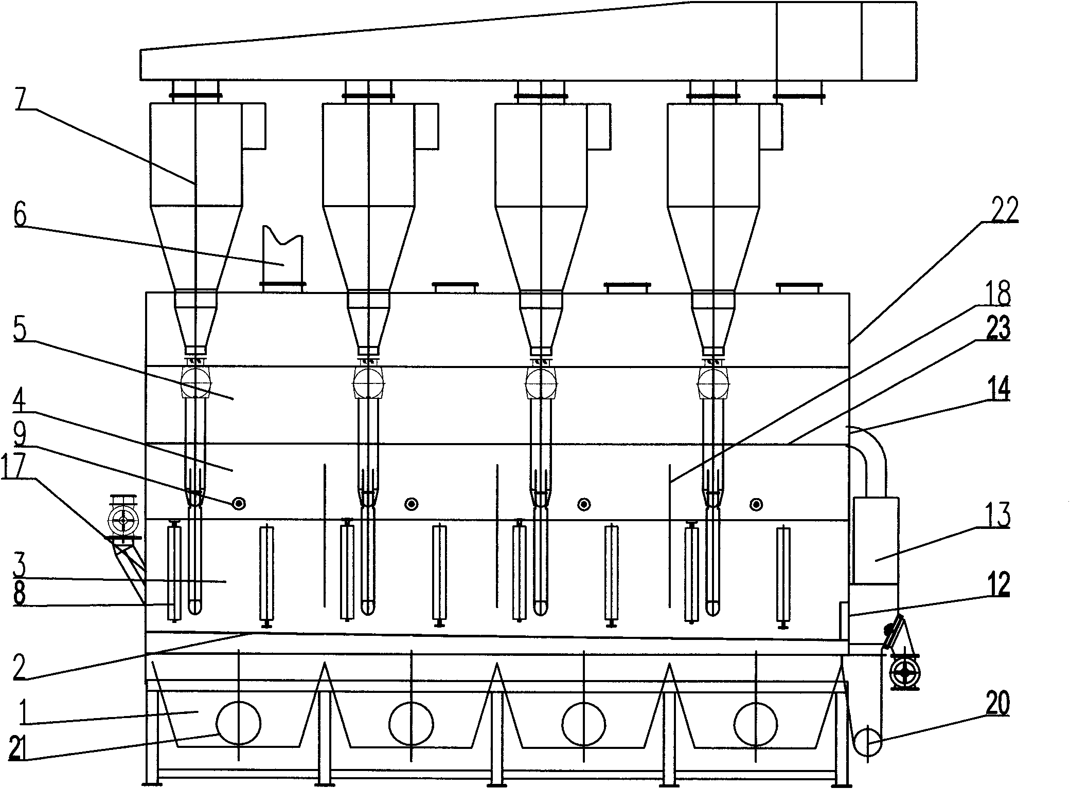 Fluidized bed granulator