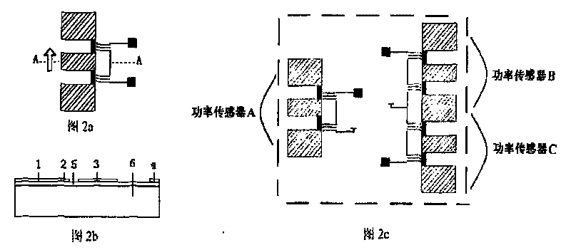 Device for detecting micro-electro mechanical microwave frequency response compensate-type microwave power