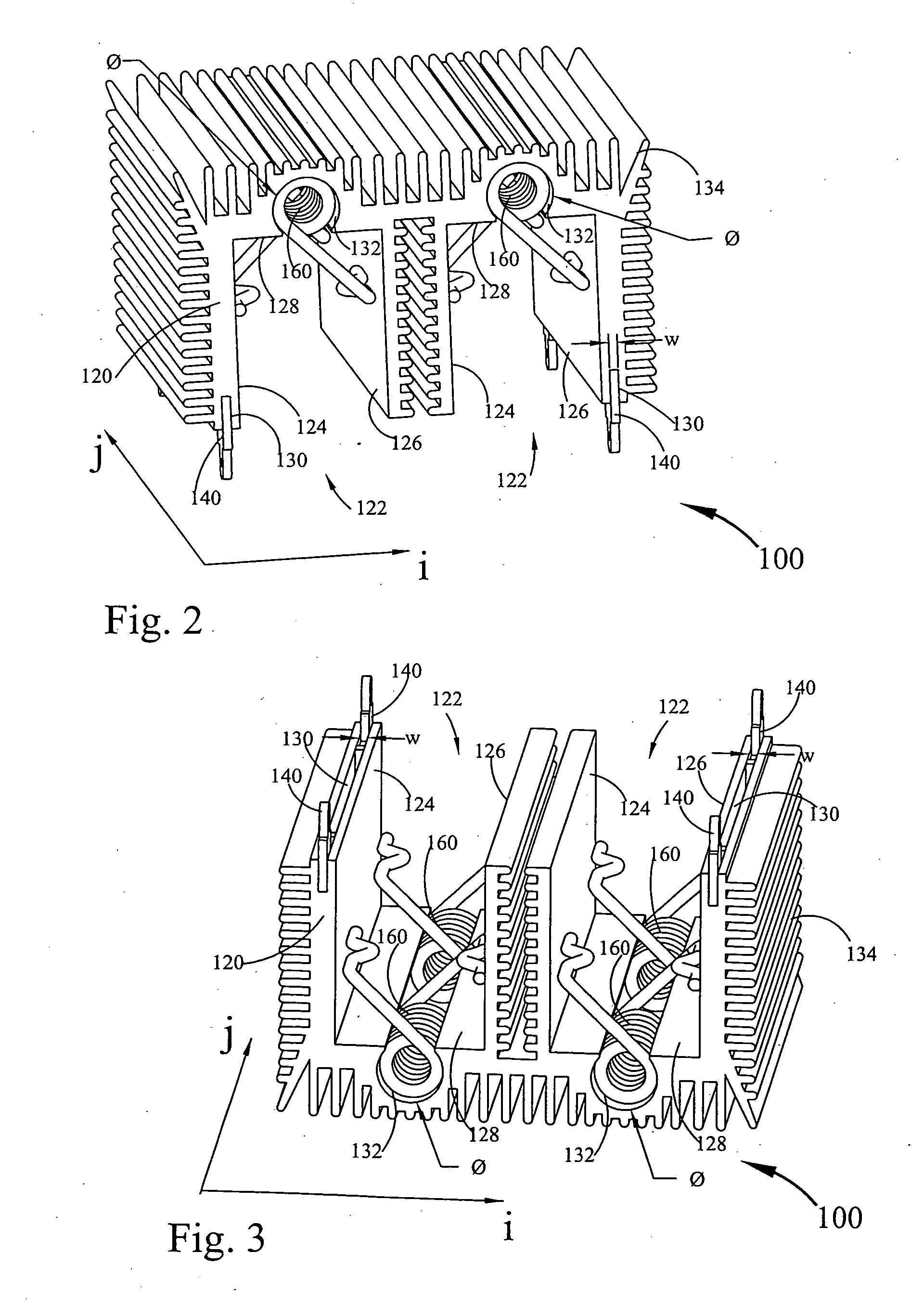 Configurable heat sink with matrix clipping system