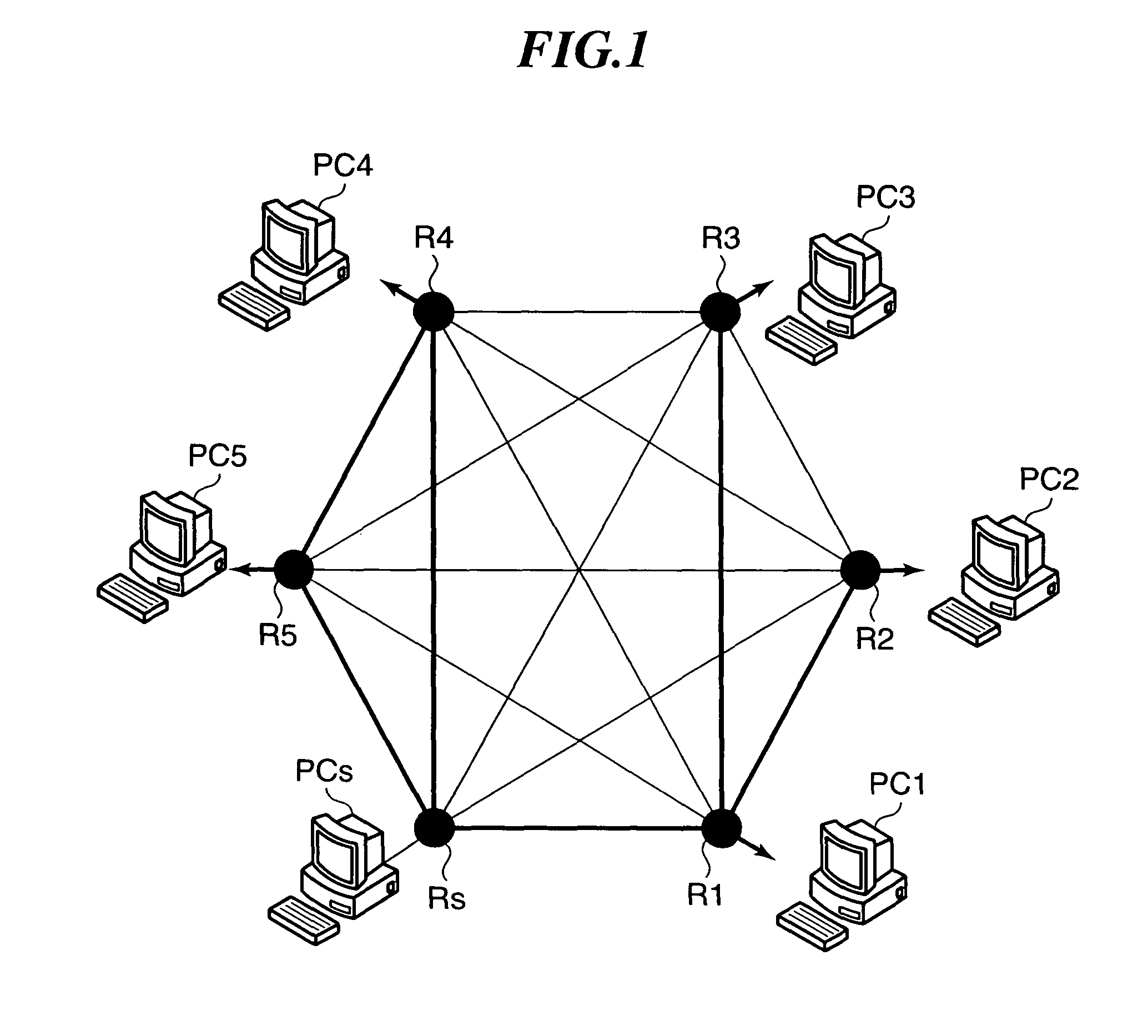 Multicast distribution system and method for distributing data on a mesh virtual network